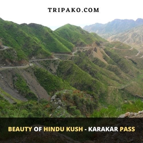 Scenic view of Karakar pass Hindu Kush